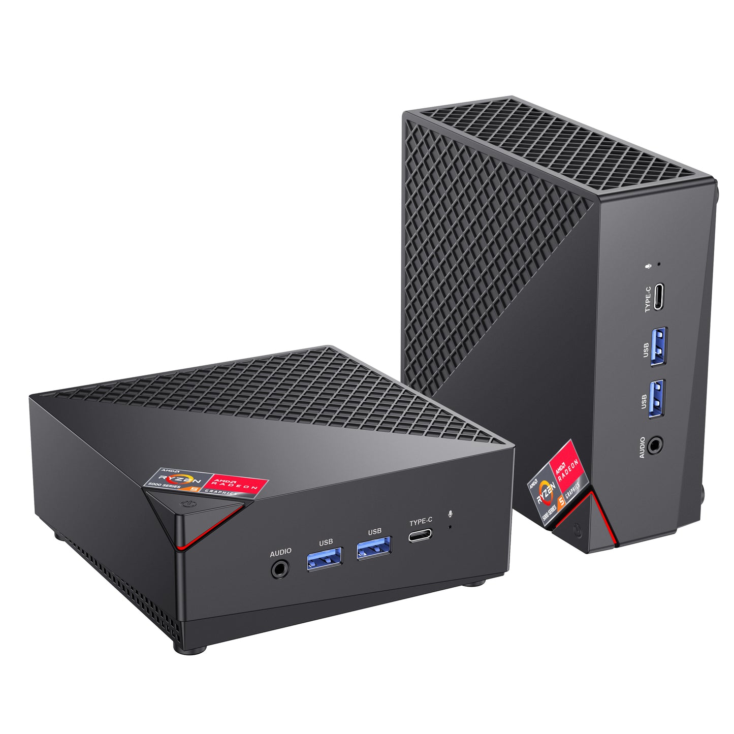 Mini Gaming PC,AMD Ryzen 7 5700U (8C/16T, Up to 4,3 GHz) Mini PC,16 GB DDR4 3200MHz+ 512 GB NVME SSD, 8Core 1900MHz HD graphics Mini Desktop Computers Portable WiFi 6,BT 5.2, Support Auto Power On